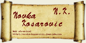 Novka Košarović vizit kartica